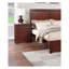 Table de chevet 2 tiroirs Modern Classic avec finition cerisier, panneau de particules et fabrication en pin
