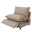 Chaise rembourrée sans accoudoirs en tissu de lin moderne-121000747