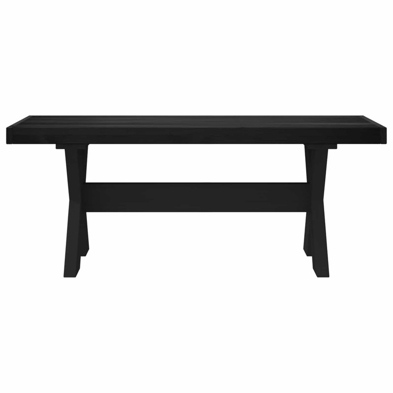 Solid Wood Bench, Black