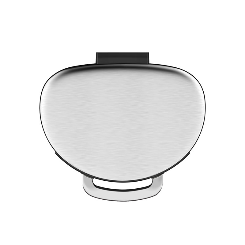 Brushed Stainless Steel Semi-Round Step-On Trash Can