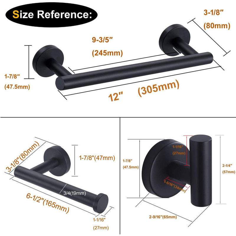 4 - Piece Bathroom Hardware Set