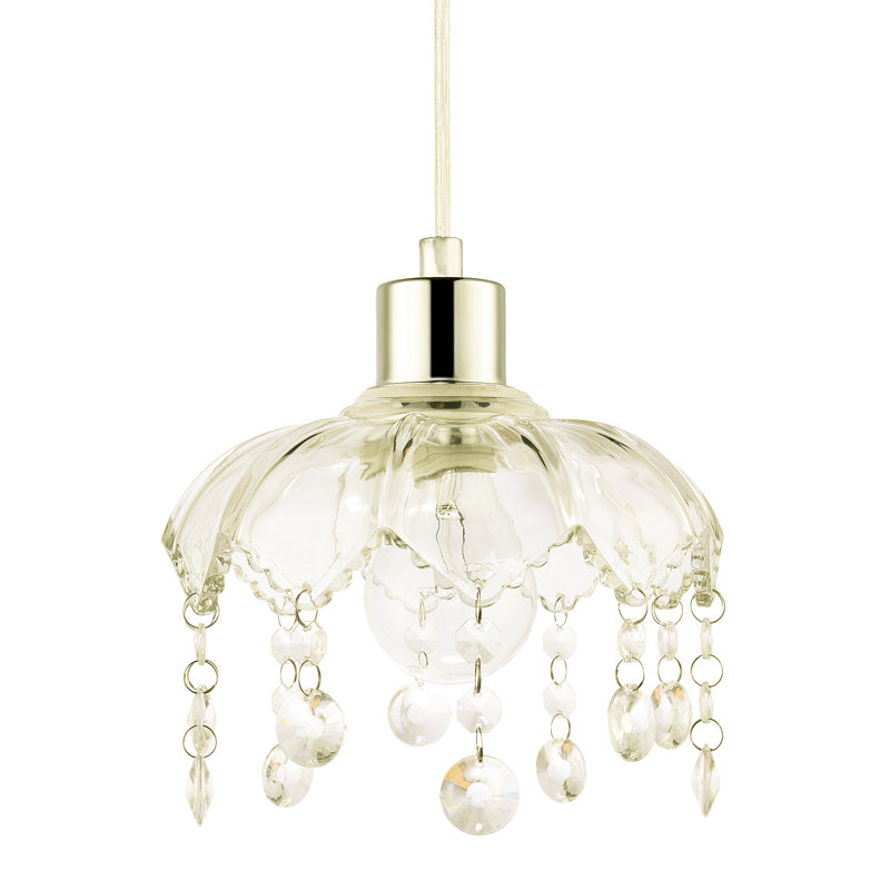 15cm H Glass Pendant Shade ( No Direct Attachment Method ) in Clear