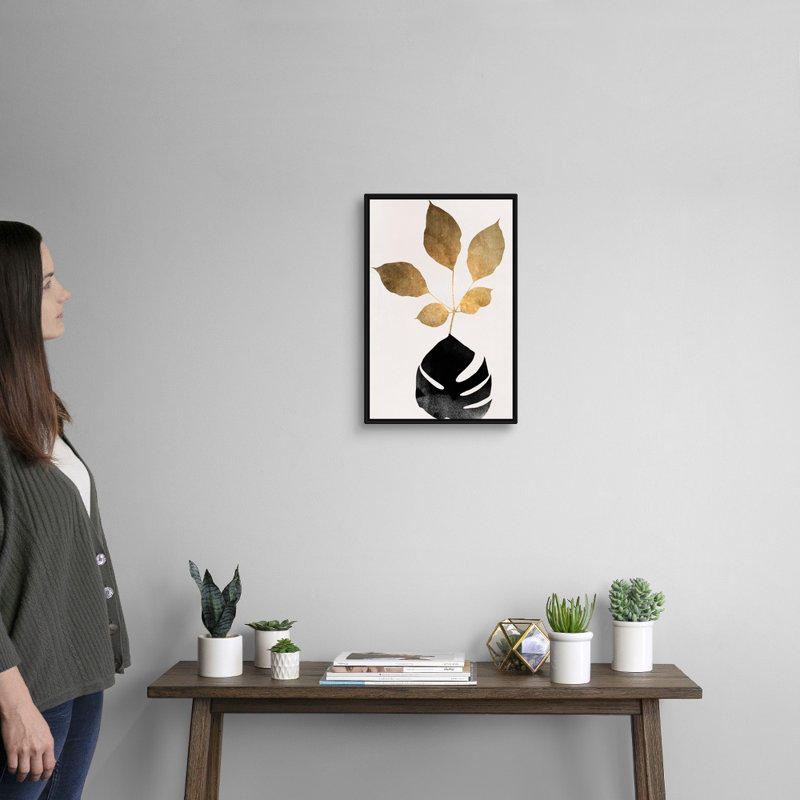 Azurea - 4, art mural sur toile, H 20 po x l 14 po, Toile avec cadre noir