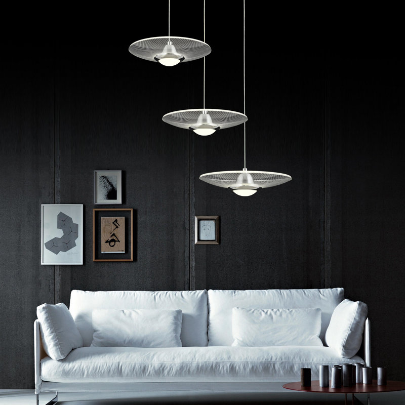 Luminaire suspendu géométrique à 3 lumières DEL