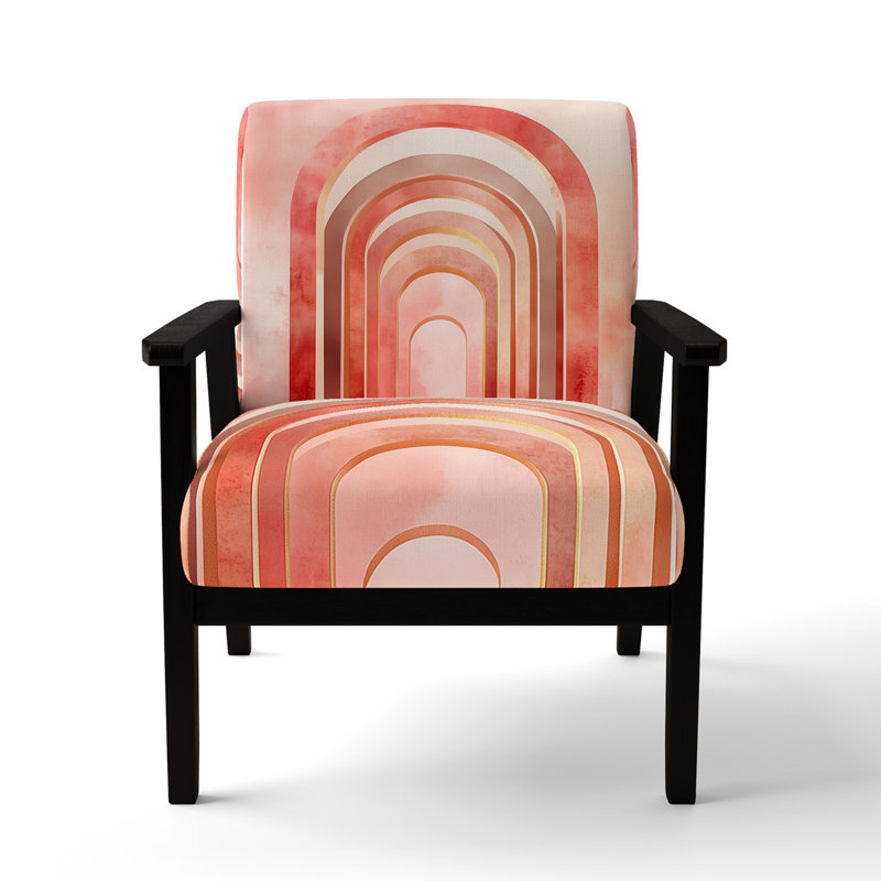Chaise d'appoint abstraite Art Deco, Black Square Arms
