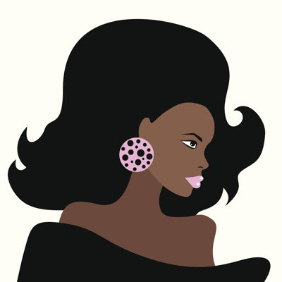 African Beautiful Woman by Katyau - Wrapped Canvas Print