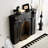 Black Manufactured Wood Freestanding Fireplace