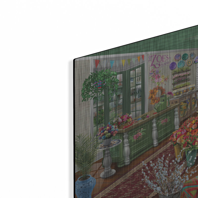 Red Barrel Studio® «Zoe's Flower Shop» par Bigelow illustrations, H 12 po x l 16 po