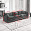 Canapé Cloud 3 places, conception modulaire et ergonomique, revêtement en chenille, coussins double couche-121209504