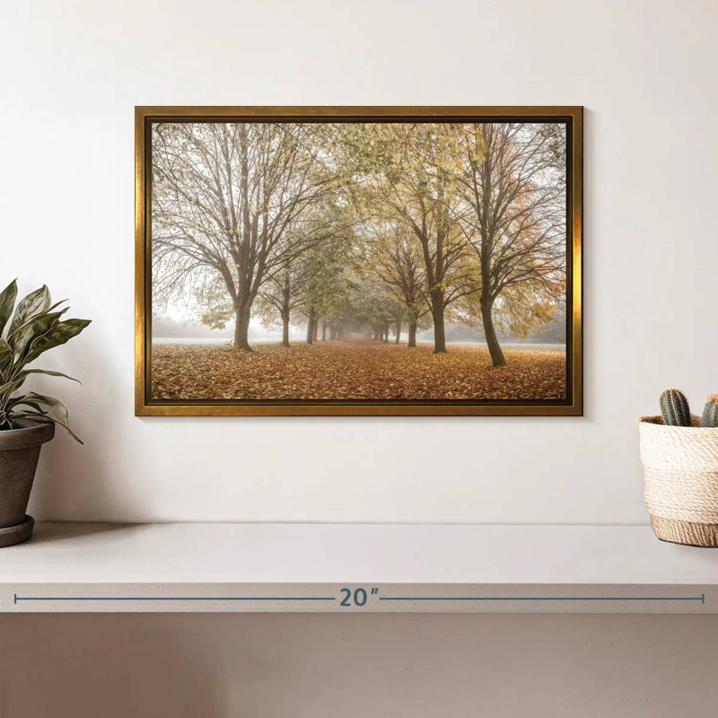 Autumn's Peace, Floating Frame Gold, 13" X 9"