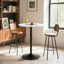 Table bistro Valencia Holton à hauteur ajustable avec base en métal robuste et plateau en panneau de fibres à densité moyenne Valencia-865107220-865107216-859422895