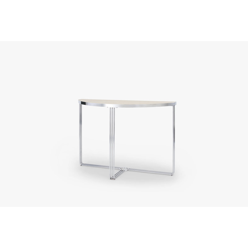 Ariss Console Table, Pale Oak, Chrome