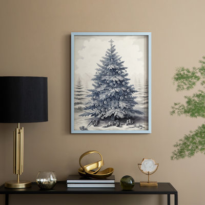 «Christmas Holiday Art» CDLxxxv, reproduction d'art encadrée - bois massif