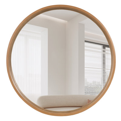 Karrina Accent Wood Round Mirror