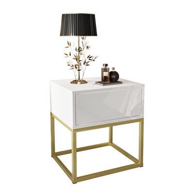 Weirton 45cm W Steel Bedside Table