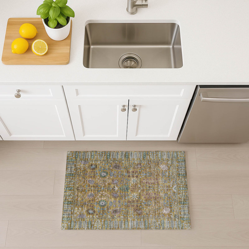 Machine Washable Indoor/Outdoor Leavittsburg ACN2231 Global Rug, Rectangle 1'8" x 2'6"