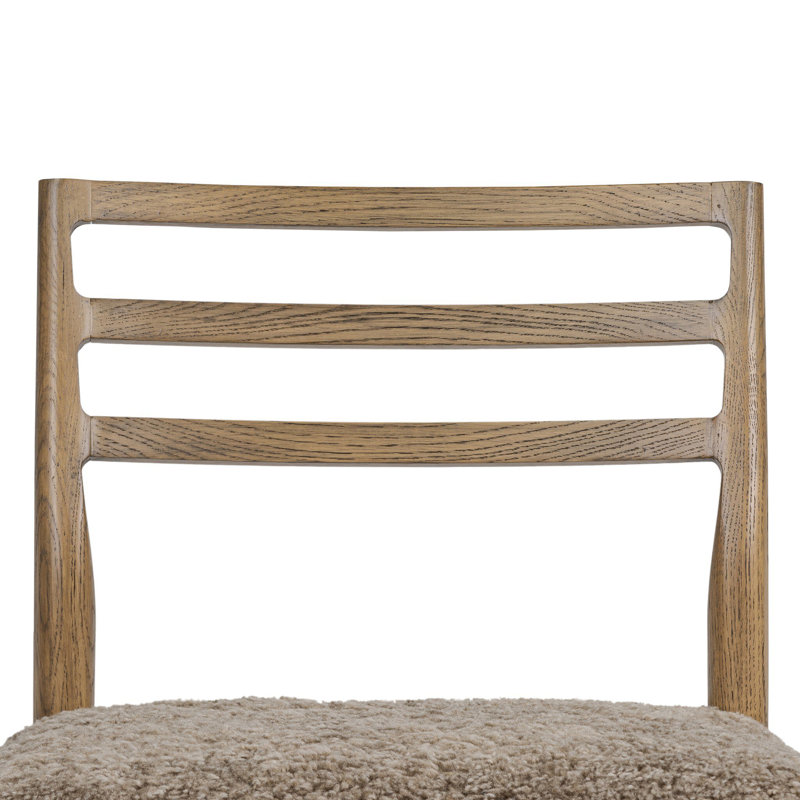 Tabouret Lindyn, Chêne fumé, Taupe, Tabouret de comptoir (siège d'une hauteur de 26,2