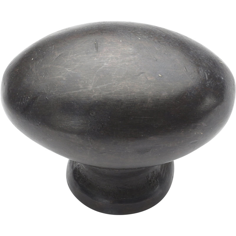 Oval (Egg) Cabinet Knob, Dark Bronze, 1.25