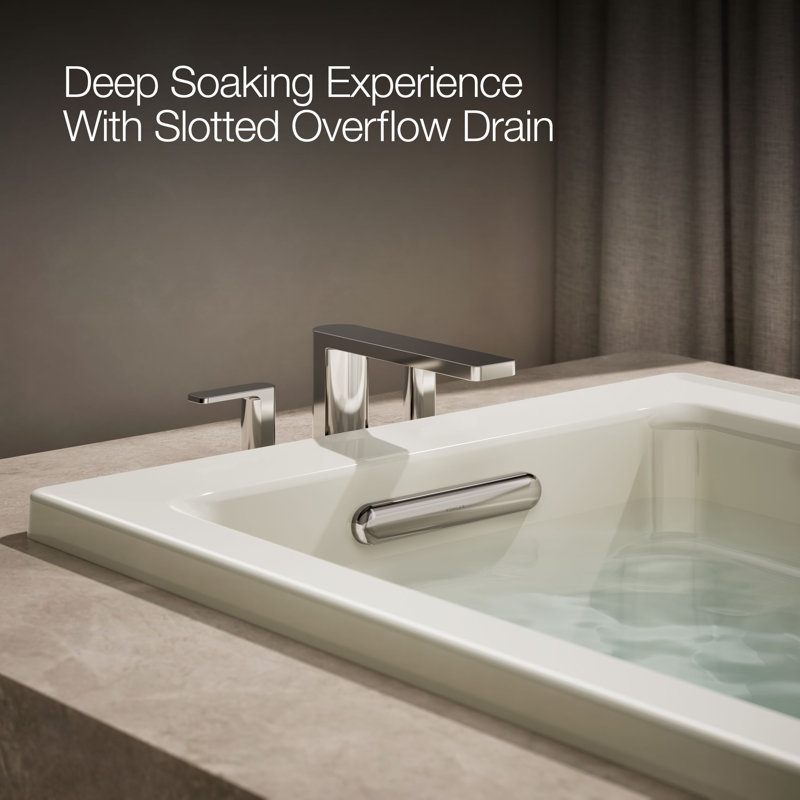 Archer® 66" x 32" Drop-in Whirlpool, Biscuit