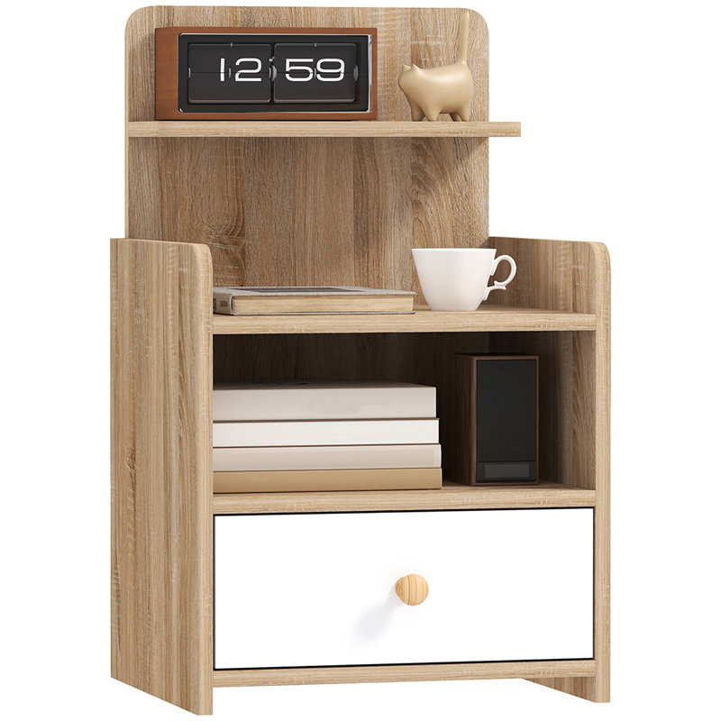 Bevus 40cm W Manufactured Wood Bedside Table