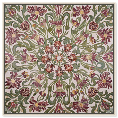 «Sage and Summer Mosaic Bathroom», reproduction d'art sur toile par Art Remedy