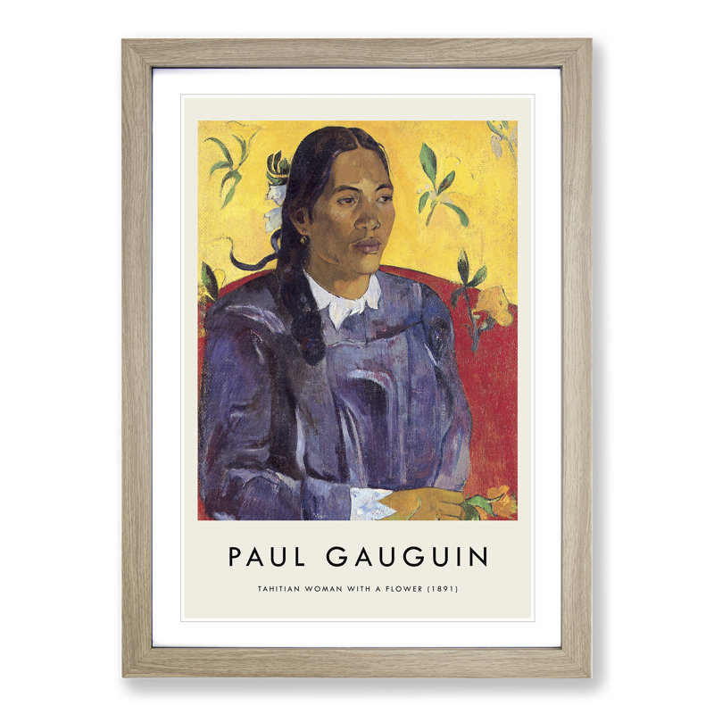 Seated Woman Vol.2 by Paul Gauguin - Picture Frame Graphic Art, 36cm H x 27cm W x 2cm D
