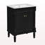 Meuble-lavabo 24 po avec lavabo supérieur, meuble de rangement moderne à 2 niveaux, meuble-lavabo simple, grandes tablettes de rangement-562343518