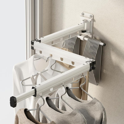 Clothes Drying Rack Wall Mounted Foldable Laundry