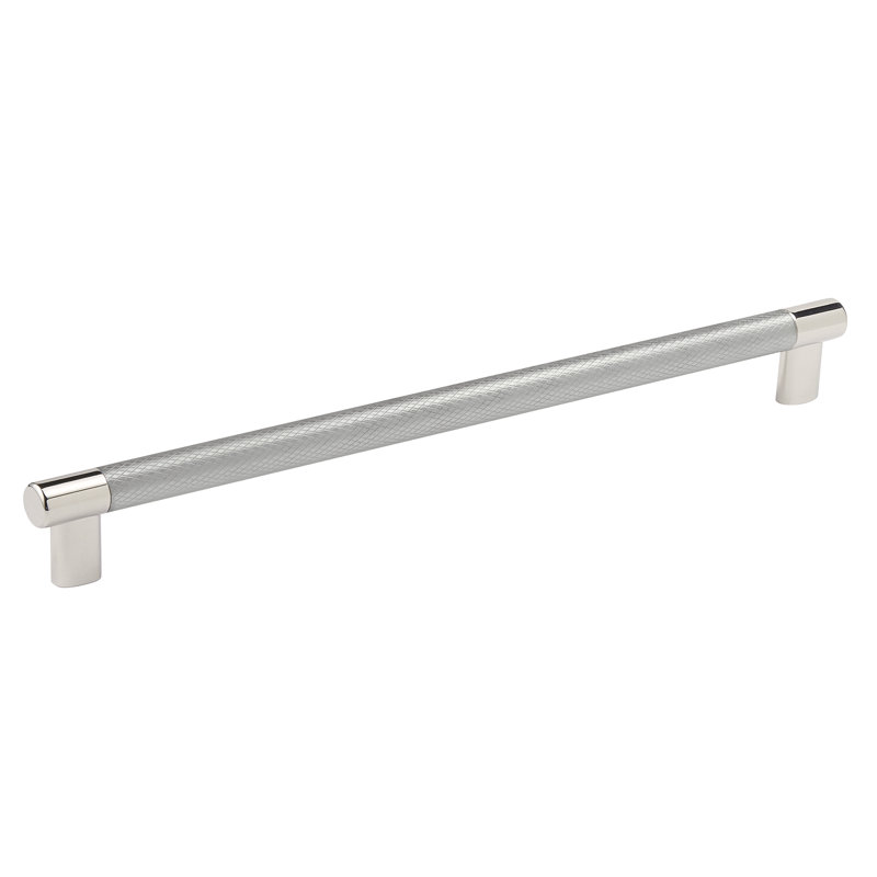 Poignée d'armoire Esquire 12-5 / 8 pouces (320mm) en nickel poli de centre à centre, Nickel poli / acier inoxydable