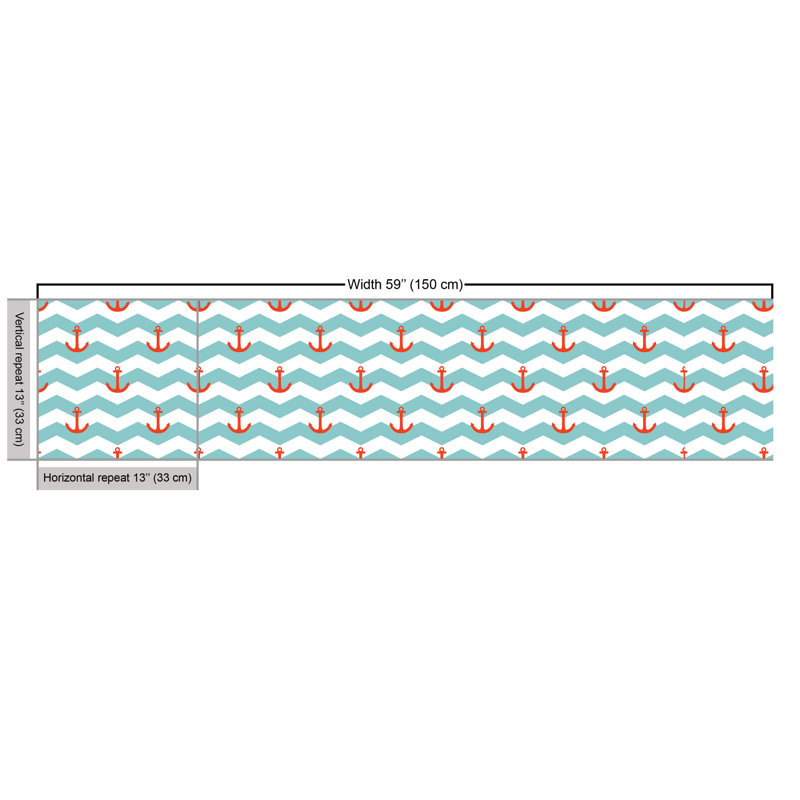 Cheete Anchor Wavy Water Tiled Surface Multi-Purpose Fabric