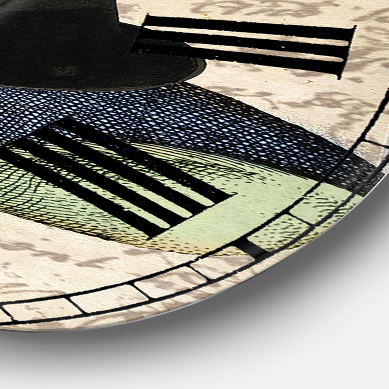 Grande horloge murale baleine et chapeau Old Style, Grand
