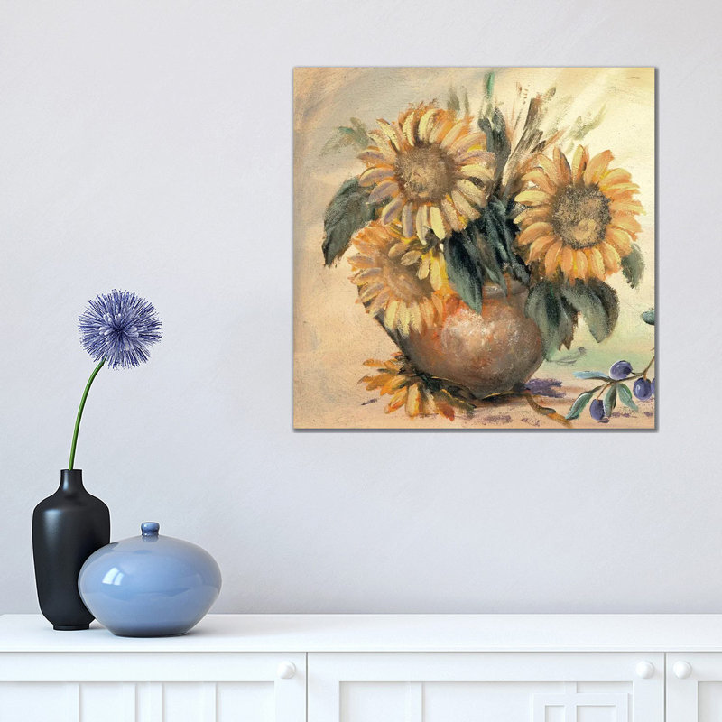 Sunflower Bouquet Ll by Katharina Schöttler - Wrapped Canvas Painting, 45.72 cm H x 45.72 cm W x 3.175 cm D