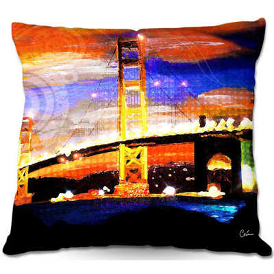 Coussin décoratif carrée de canapé golden gates sf