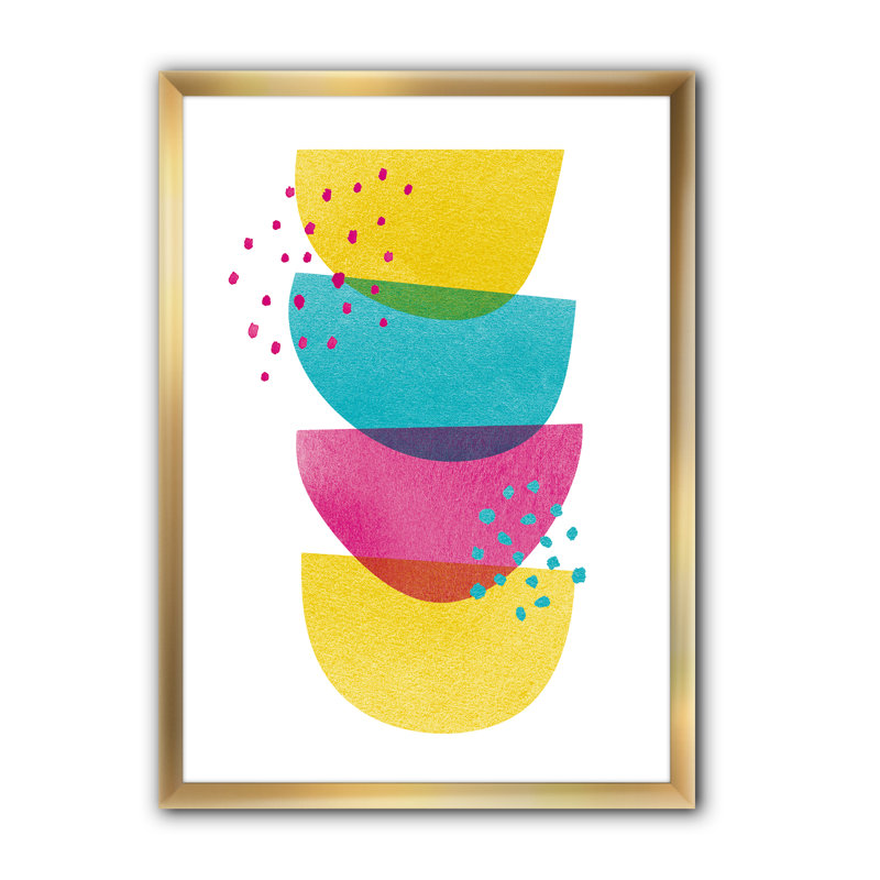 « minimal spots balance ii »-image image sur toile, H 20 po x l 12 po x P 1po, Cadre doré