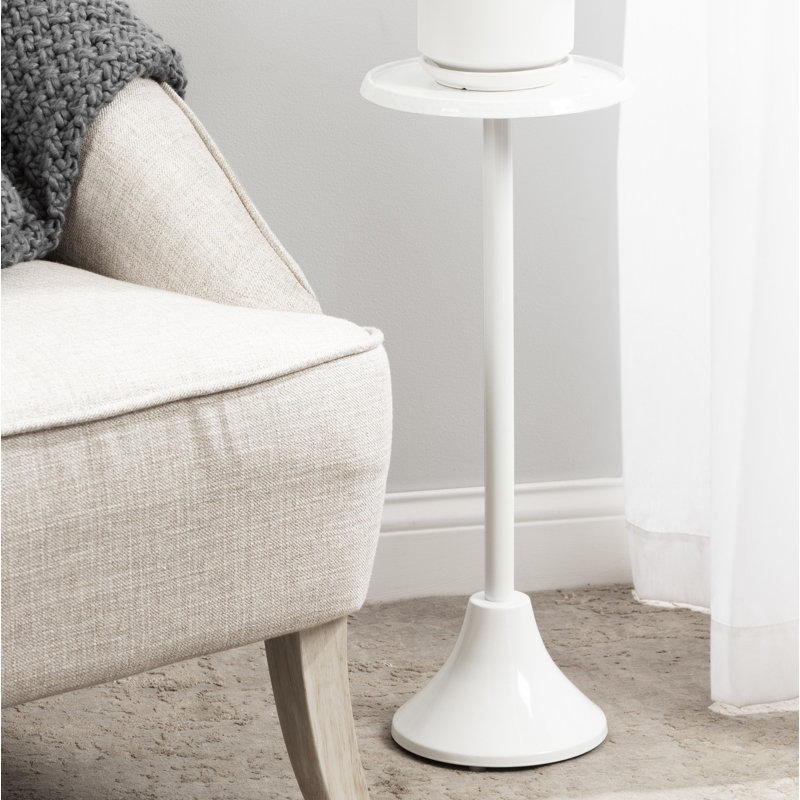 Table de bout Deanna, H 23 po x l 9 po x P 9 po, Shiny White Base/Shiny White Top