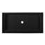 Voltaire 60 po x 30 po en acrylique noir, simple seuil, drain central, base de douche Voltaire-88912735