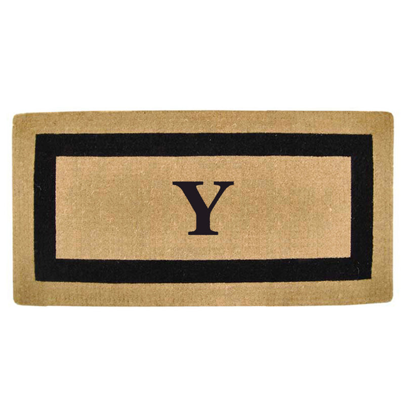 Tapis de porte antidérapant pour l'extérieur, L 24 po x L 57 po, Noir, Y