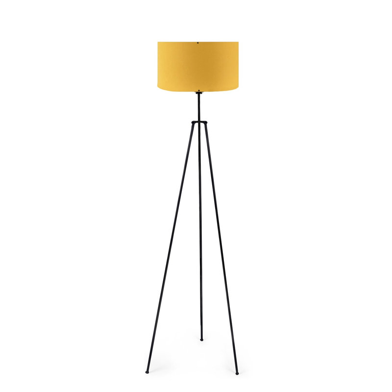 Lampe trépied Clary 149cm, Jaune