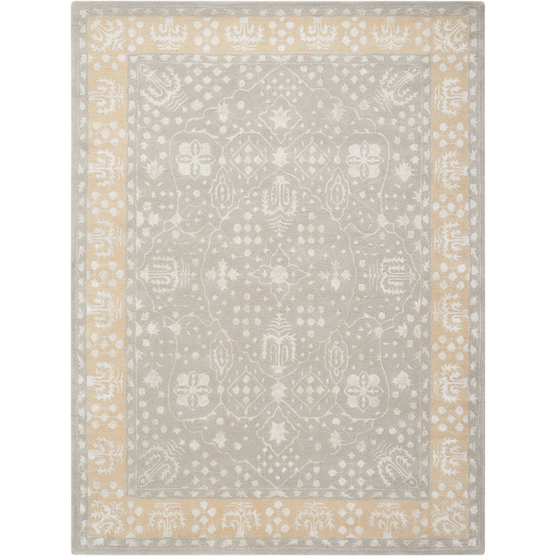 Huttig Viscose Oriental Indoor Rug, Rectangle 5'6" x 7'5"