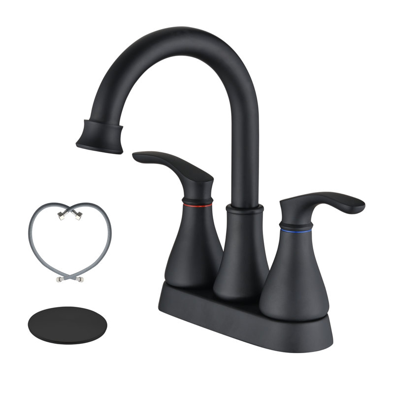 Robinet de lavabo vasque 4 ", Noir mat