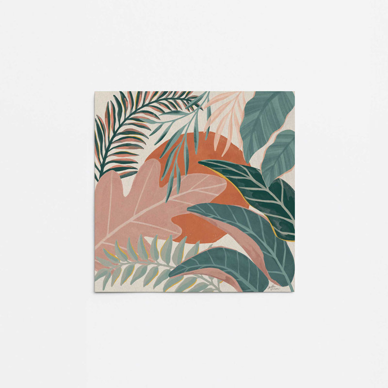 Feuilles tropicales I, H 11 po x l 14 po, Papier sans cadre