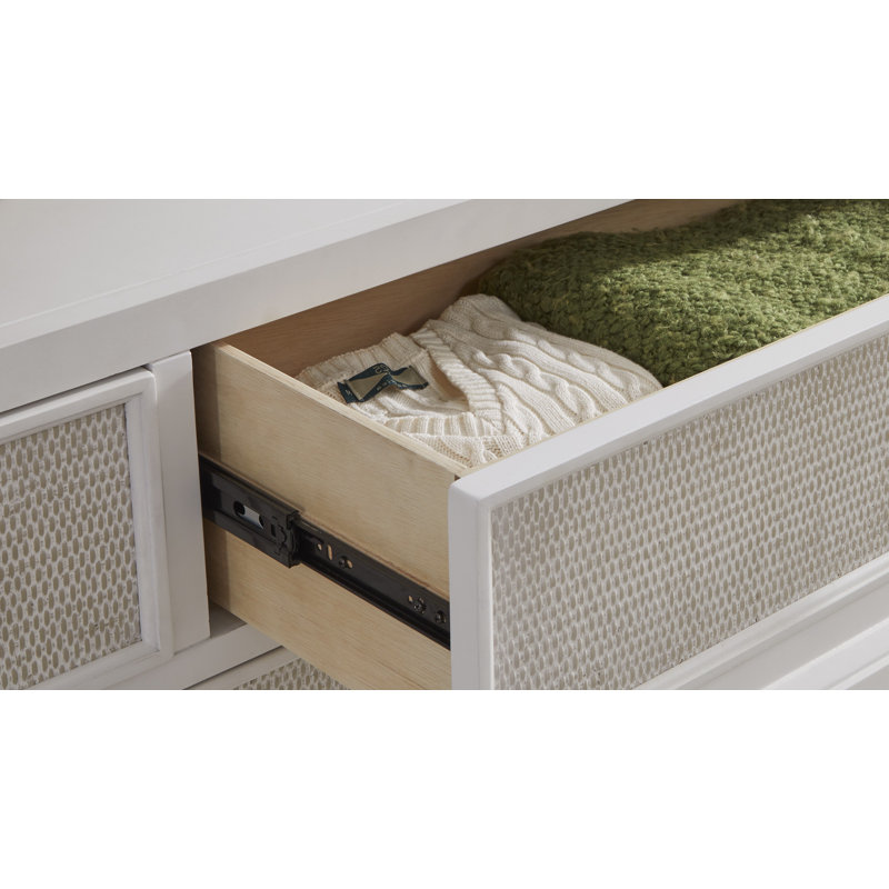 Abramowitz 2-Drawer with Open Shelf Nightstand - White