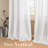 Linen Blended Textured Semi-Sheer Grommet Curtains - 37"/52" Widths Semi-Private & Light-Filtering Linen-Style Panels for Bedroom -299404336-299404363