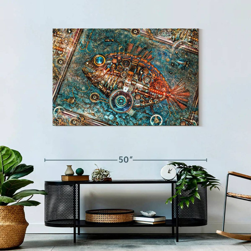 Brampt Steampunk Fish, 30" H x 45" W