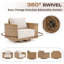 
Fauteuil pivotant simple d'extérieur avec coussin Delysa