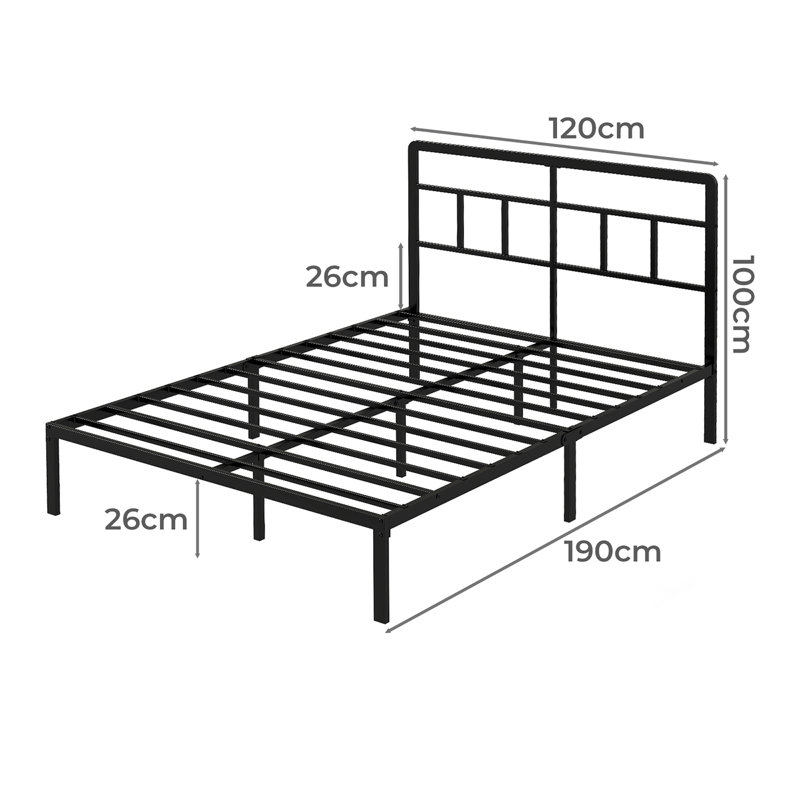 Metal Bed, Small Double (4')