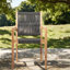 Chaises de patio d'extérieur modernes, bois d'eucalyptus et corde gris anthracite, ensemble de 2
