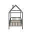 Lit simple en bois avec clôture-228077495