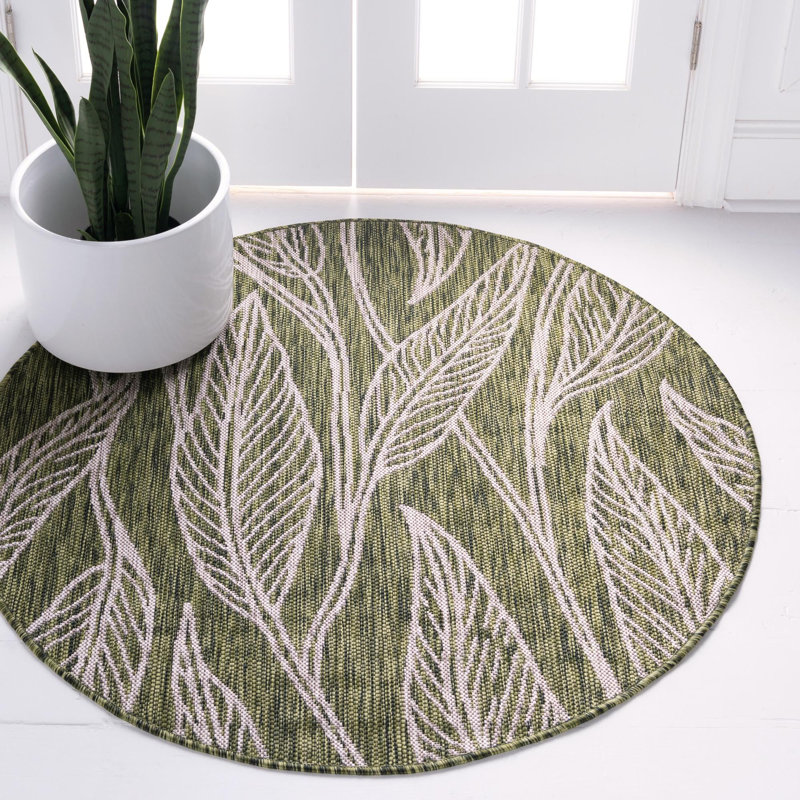 Tapis d'extérieur Kona couleur forêt, Rond 13 pi