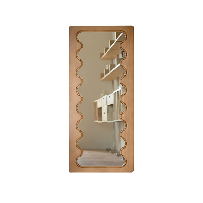 62.99"French-style vintage solid wood silver mirror dressing mirror